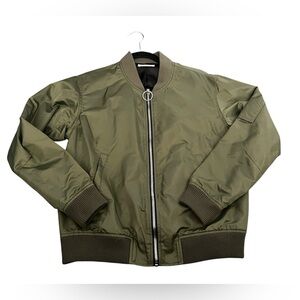 Good American Olive Bomber Jacket